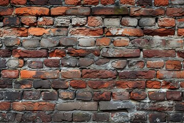 weathered brick wall with rustic charm, Generative AI