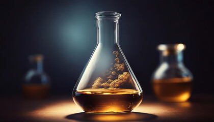 Beaker, flask, chemical, experiment, smoke