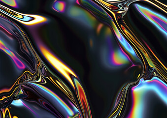 Abstract oil slick mercury iridescent seamless liquid