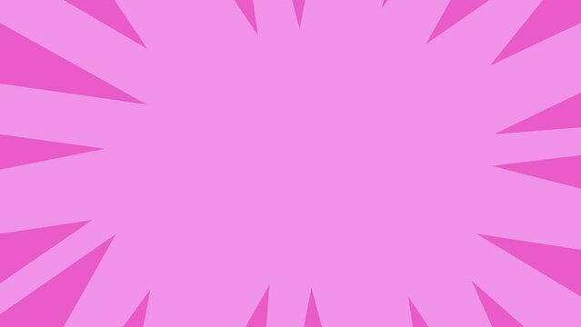Animated looped background in pink pop art and comic style