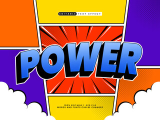 comic editable text effect power