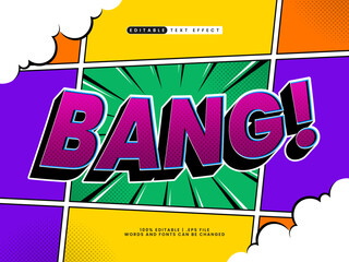 comic editable text effect bang