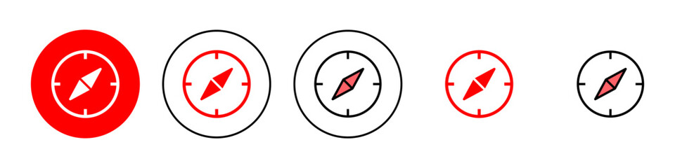 Compass icon set illustration. arrow compass icon sign and symbol