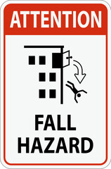Attention Sign, Fall Hazard