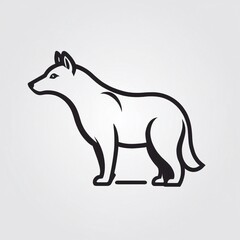 Fototapeta premium Bold Monochromatic Animal Vector Icon