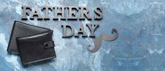 Greeting card for Happy Father's Day with wallets