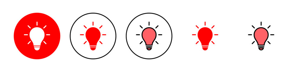 Lamp icon set illustration. Light bulb sign and symbol. idea symbol.