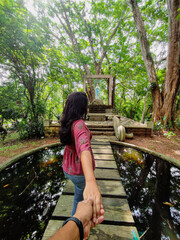 Golden hour, reflected in still waters.