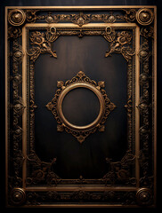 Gilded Black Book Covers,Printable Decorative Gilded Book Covers,KDP Cover Template