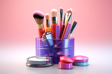 Obraz na płótnie Canvas Cosmetics 3d icon