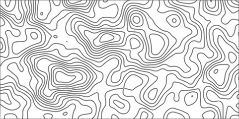Abstract topographic contours map background. Modern design with White topographic wavy pattern. Geographic mountain relief. Black line paper curve topographic design