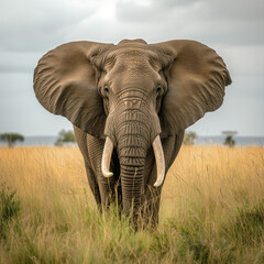 Obraz premium High-Quality Travel Photograph Featuring Majestic African Elephant