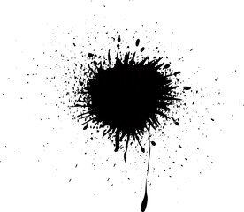 リアルな垂れと墨・飛び散った汚れのイラスト