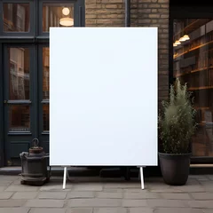 Tuinposter blank shop board mockup, for poster advertising © Wipada