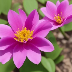Obraz premium first petals beginning to separate, with green background