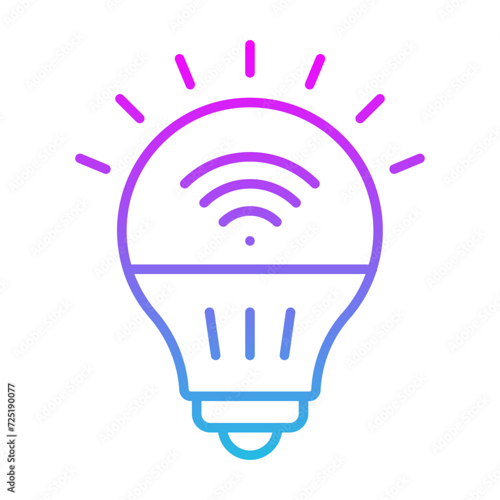 Sticker Smart Bulb Icon