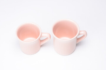 ピンクのマグカップ