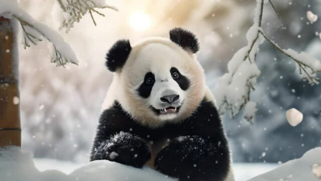 a cute panda, footage, 4k footage, videos
