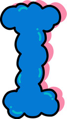 Cartoon Comic Cloud Alphabet Illustration Letters And Numbers And Symbols