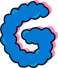 Cartoon Comic Cloud Alphabet Illustration Letters And Numbers And Symbols