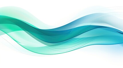 Blue green waves abstract background