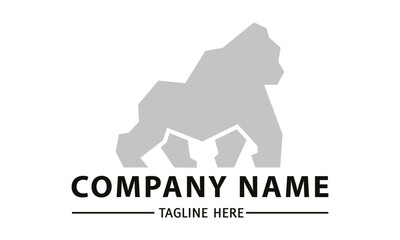 Grey Color Gorilla Logo Design
