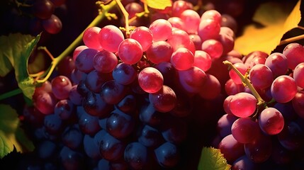 grapes on tree, vine