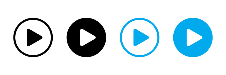 Play icon set