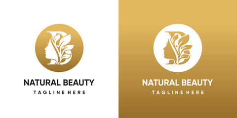 Vector nature beauty logo template with letter B concept premium vector