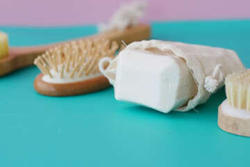 natural soap bar on table 