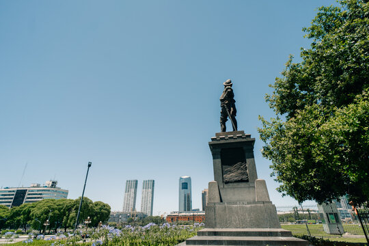 Juan de Garay Monument in buenos aires, argentina - dec 2th 2023