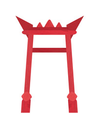 Red Giant Swing ,Sao Ching cha made from plasticine one of Landmarks of Bangkok Thailand