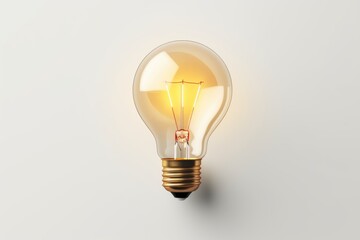 Close-up light bulb on white background