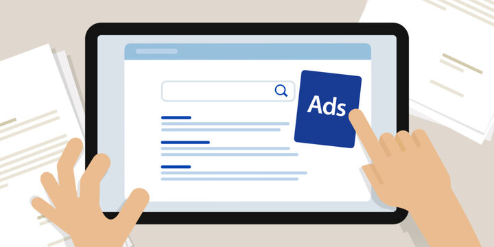 Ads in search engine result page marketing ad digital placement