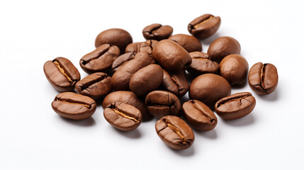 Naklejka premium coffee seeds isolated on white background