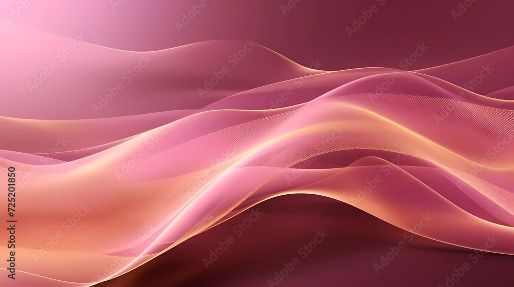 Aufkleber abstract pink background with net-shaped gold lines. generative ai