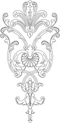 Vector sketch illustration of traditional floral ethnic vintage classic motif decorative ornament design