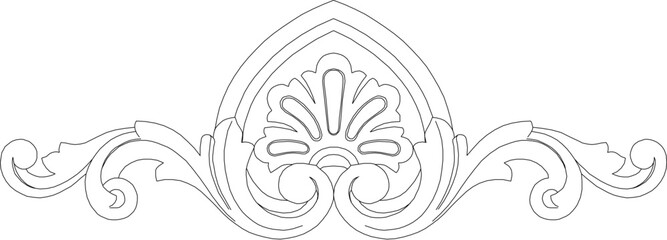 Vector sketch illustration traditional ethnic vintage floral logo symbol icon design 