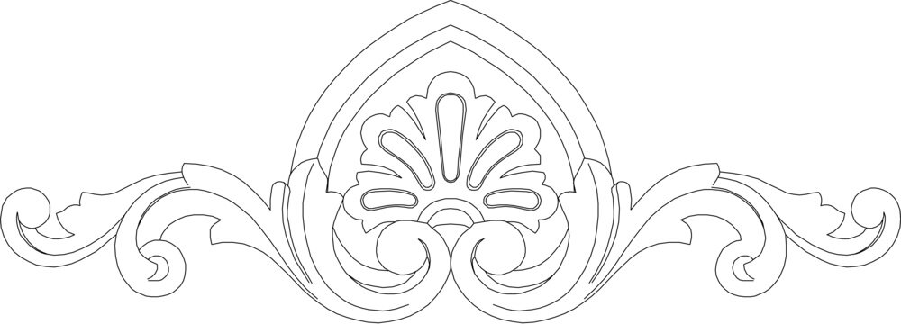 Vector sketch illustration traditional ethnic vintage floral logo symbol icon design 