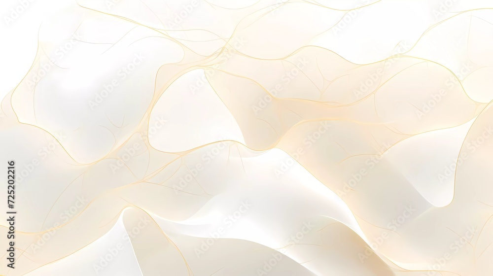 Poster abstract silver background with net-shaped gold lines. generative ai
