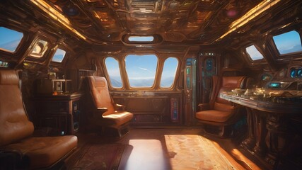 Alien Cabin Ship Background Very Cool