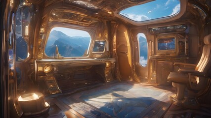 Alien Cabin Ship Background Very Cool
