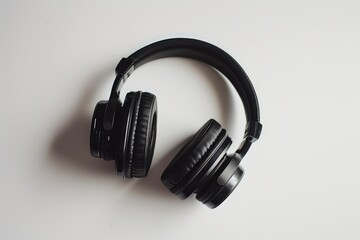Fototapeta na wymiar Close-up headphones on a white background