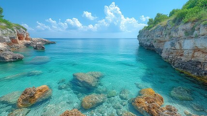 Fototapeta premium stones in the ocean,