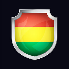Bolivia Silver Shield Flag Icon
