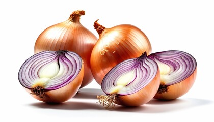 Sliced Onion: A Fresh Ingredient Isolated on White