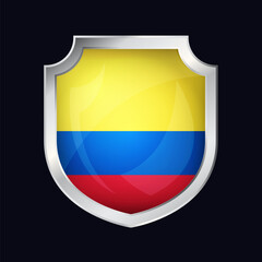 Colombia Silver Shield Flag Icon
