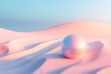 Round objects on colorful sand waves Create stunning nature illustrations