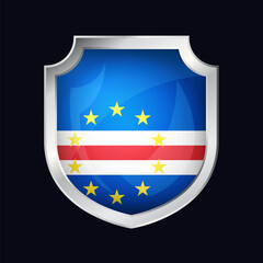 Cape Verde Silver Shield Flag Icon