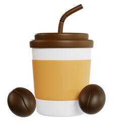 3D Realistic Coffee Cup Icon